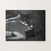 Abstract grijs paar puzzel (Horizontaal)