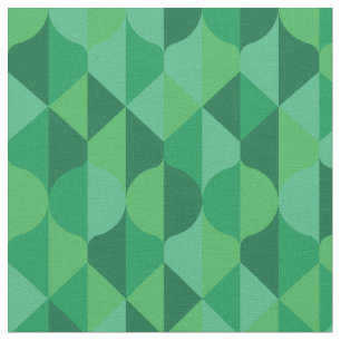 Abstract groen blad geometrisch patroon stof