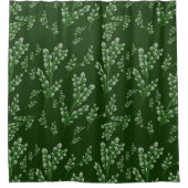 Abstract groen bladpatroon douchegordijn (Voorkant)