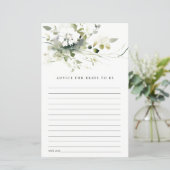 Abstract Groen Bloemen Advies Bruids Baby shower (Staand voorkant)