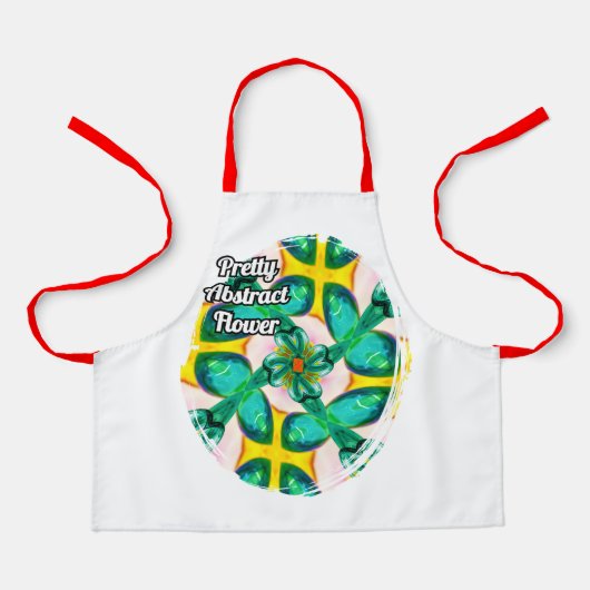 Abstract groen blokpatroon schort (Voorkant)