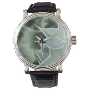 Abstract groen doorn Plant fotodesign horloge