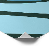 Abstract groen en blauw schiereiland poster (Hoek)