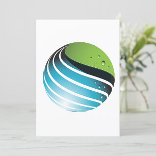 Abstract groen en blauw Wereldbol Kaart