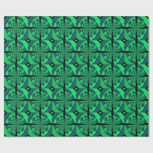 Abstract Groen Fractal Design Cadeaupapier (Vlak)