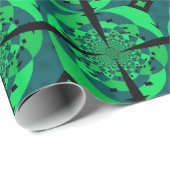 Abstract Groen Fractal Design Cadeaupapier (Rol Hoek)