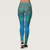 Abstract, groen gedraaide Gemstone Leggings (Achterkant)