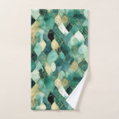 Abstract groen goud bad handdoek (Handdoek)