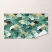 Abstract groen goud bad handdoek (Handdoek)