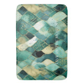 Abstract groen goud badmat (Voorkant Verticaal)