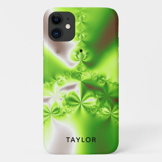 Abstract Groen gradiëntfractal met naam Case-Mate iPhone Case (Achterkant)