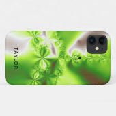 Abstract Groen gradiëntfractal met naam Case-Mate iPhone Case (Achterkant (horizontaal))
