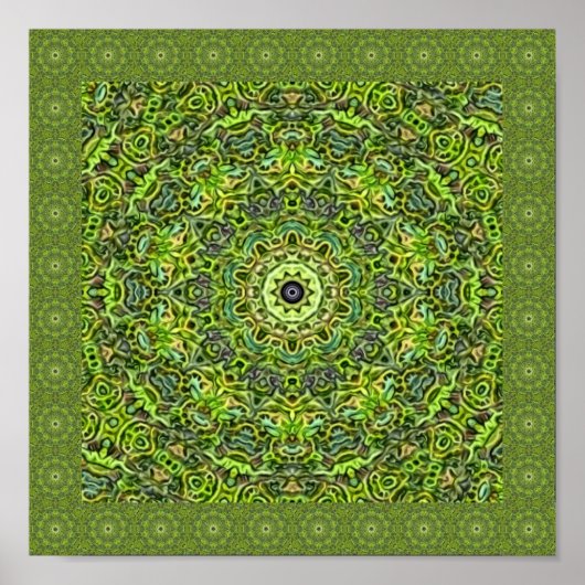 Abstract groen licht poster (Voorkant)