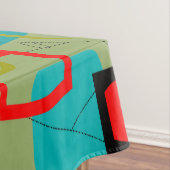 Abstract groen midden-eeuw tafelkleed (Voorbeeld)