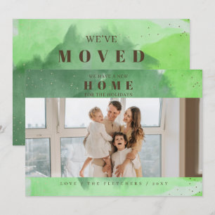 Abstract Groen Nieuw Huis voor Feestdagen Foto Ver Feestdagenkaart