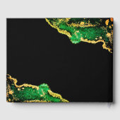 Abstract Groen Ons Gastenboek van het Huwelijk (Achterkant)