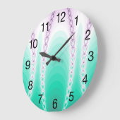 Abstract Groen Paars Gradiënt Fractal Grote Klok (Hoek)