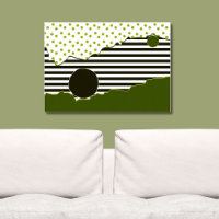 Abstract Groen Patroon & Stippen