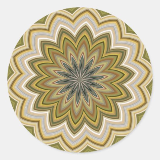 Abstract groen ronde sticker (Voorkant)