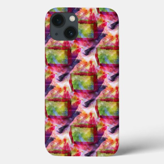 Abstract groen, rood behang Case-Mate iPhone case (Achterkant)