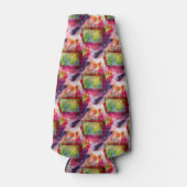 Abstract groen, rood behang flesjeskoeler (Voorkant)