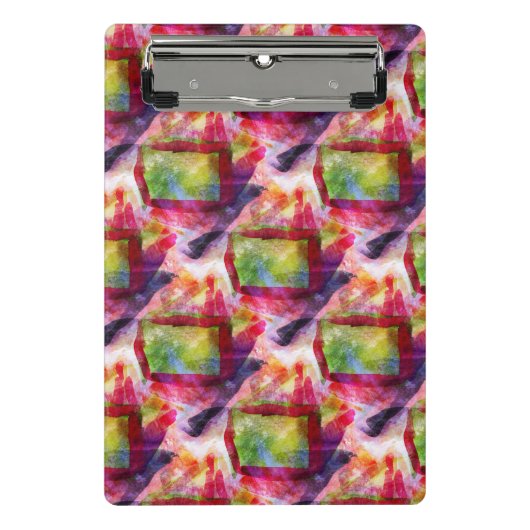 Abstract groen, rood behang mini klembord (Voorkant)