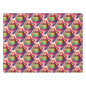 Abstract groen, rood behang tafelkleed (Voorkant (Horizontaal))