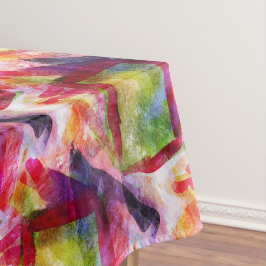 Abstract groen, rood behang tafelkleed (Voorbeeld)