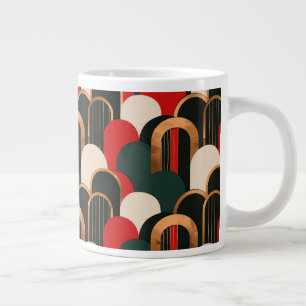 Abstract Groen Sinaasappel Wit Extra Grote Beker