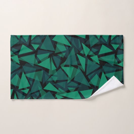 Abstract groen smaragdpatroon bad handdoek (Handdoek)