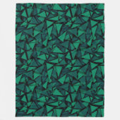 Abstract groen smaragdpatroon fleece deken (Voorkant)