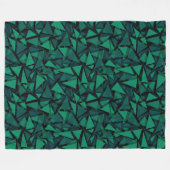 Abstract groen smaragdpatroon fleece deken (Voorkant (Horizontaal))