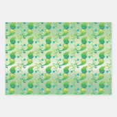 Abstract groen Tulip Boteh Floral Pattern Inpakpapier Vel (Voorkant 2)
