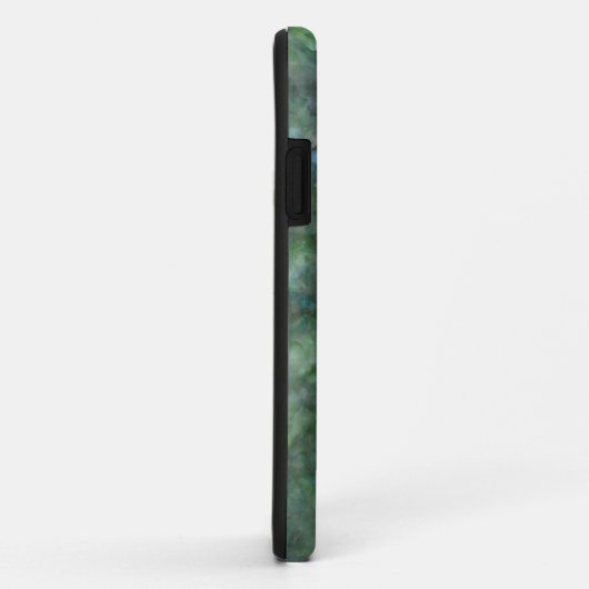 Abstract groen vizierkleurig granietpatroon met kw Case-Mate iPhone case (Achterkant/rechts)