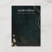 Abstract Groen Zwart Gold 2-Studenoorscherm Visitekaartje (Voorkant)