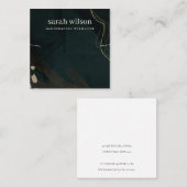 Abstract Groen Zwart Gold Band Ketting beeldscherm Vierkante Visitekaartje (Voorkant / Achterkant)