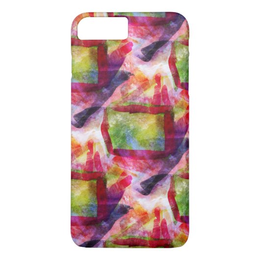 Abstract groene, rode behang Case-Mate iPhone case (Achterkant)