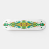 Abstract groene skateboarddeck skateboard (Horizontaal)