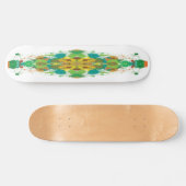 Abstract groene skateboarddeck skateboard (Horizontaal)