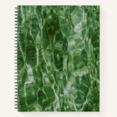 Abstract groene waterfoto, Faux Marble Notitieboek (Voorkant)