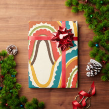 Abstract Groovy Avocadogolf Wrapping Papier
