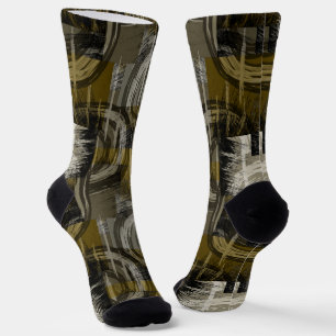 Abstract grunge, monochroom bruin sokken