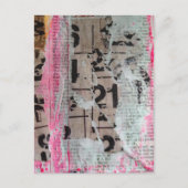 Abstract Grunge Numbers mixed media collage  Briefkaart (Voorkant)
