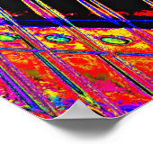 Abstract Guitar Modern Pop Art Poster Rock N Roll (Hoek)