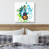 Abstract Guitar Wrapped Canvas Afdruk (Insitu (Slaapkamer))