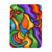 Abstract haan vogel dier kleurrijke kunst magneet (Verticaal)