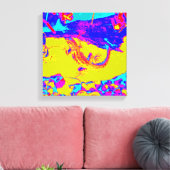 abstract hagedidoek canvas afdruk (Insitu (Woonkamer))