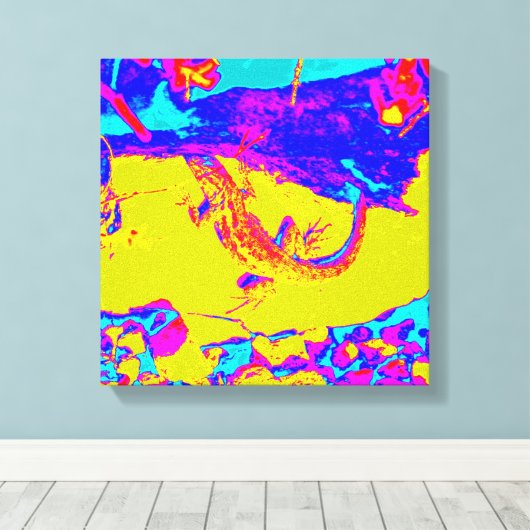 abstract hagedidoek canvas afdruk (Insitu (Houten vloer))