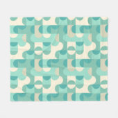 Abstract halfcirkels model op fusiepatroon fl. fleece deken (Voorkant (Horizontaal))
