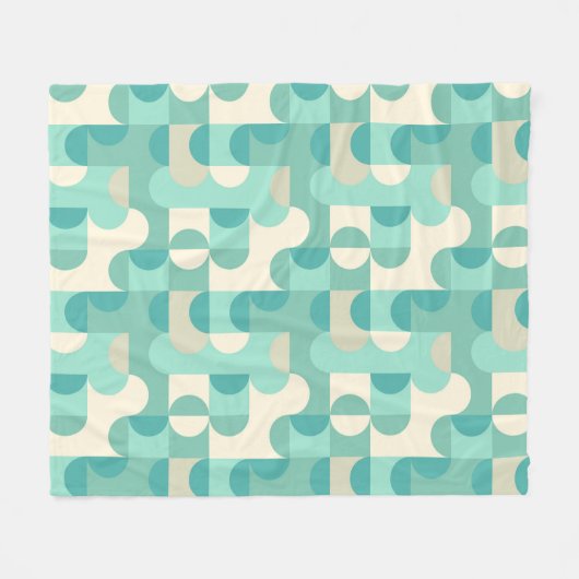 Abstract halfcirkels model op fusiepatroon fl. fleece deken (Voorkant (Horizontaal))